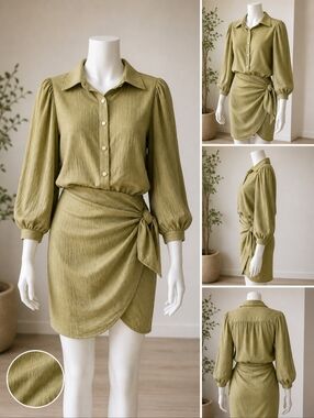 Mimi CHICA Olive Green Dress